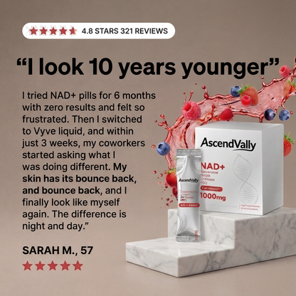 NAD+ 1000mg LipoBlend™ (Delicious Raspberry Formula)