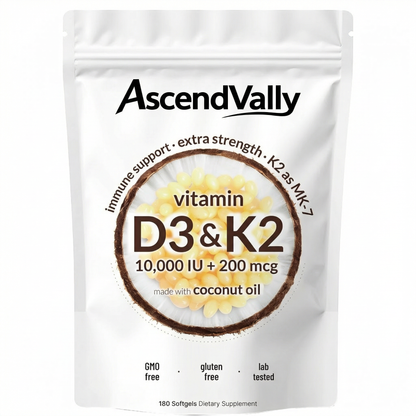 Vitamin D3 K2 Supplement Softgels